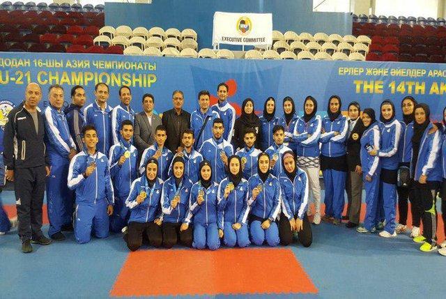 پیش تازی کاراته کاران ایران در جدول رده بندی مدالی قزاقستان