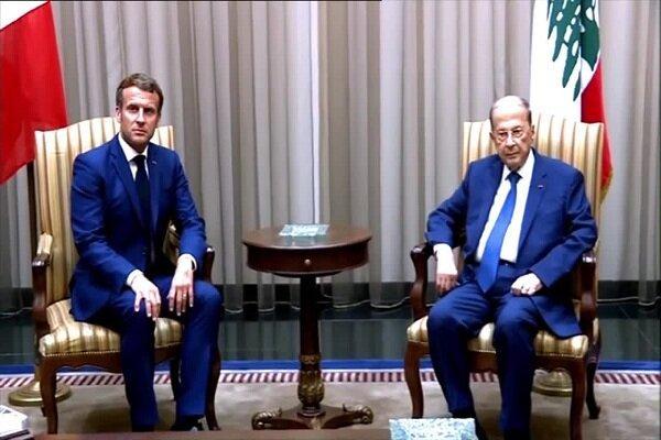 ماکرون با رئیس جمهور لبنان تلفنی مصاحبه کرد