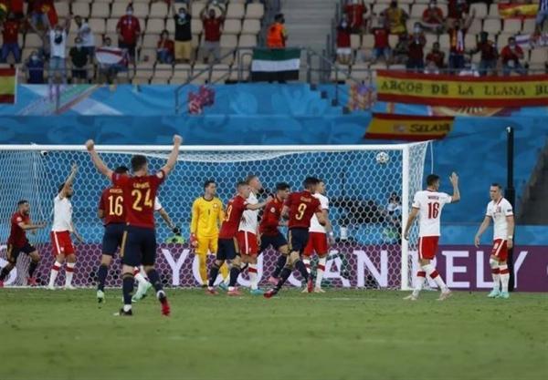 یورو 2020، پیروزی یک نیمه ای اسپانیا برابر لهستان به کمک VAR